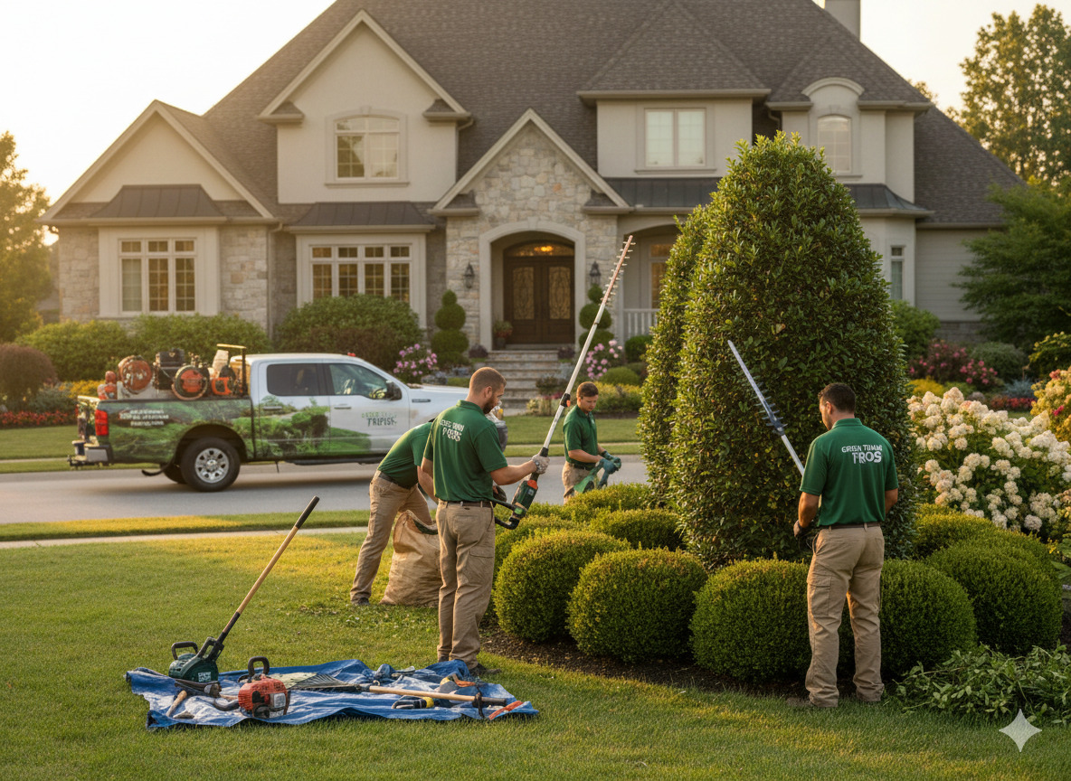 Professional shrub trimming service